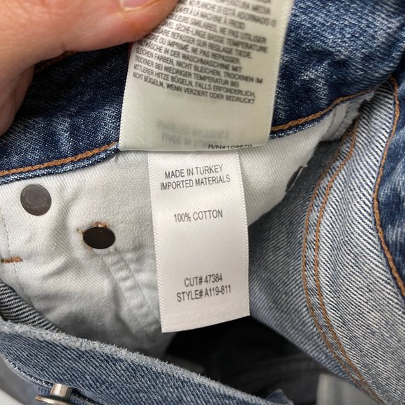 AGOLDE Straight-fit Denim Shorts In Mid Denim size 24 - Picture 6 of 8